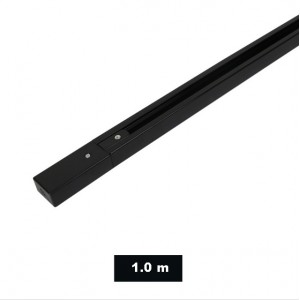 Шинопровод однофазный 1 метр черный (полный комплект с вводом питания и заглушкой) SPF22-07 (1/20)